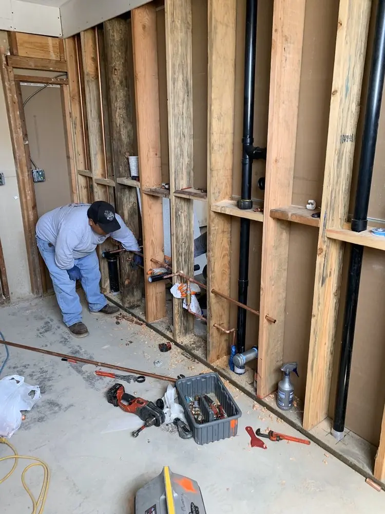 Commercial rough-in plumbing for Gas Line Repair in Grasselli